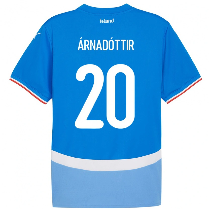 DanxenレディースアイスランドGuðný Árnadóttir#20青ホームシャツ24-26ジャージーユニフォーム