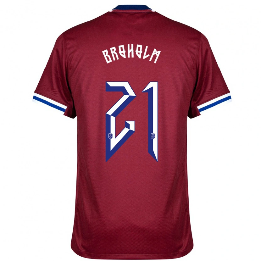 DanxenレディースノルウェーMarius Broholm#21赤青白ホームシャツ24-26ジャージーユニフォーム