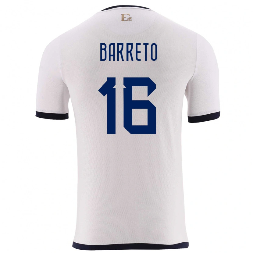 DanxenレディースエクアドルAndry Barreto#16白アウェイシャツ24-26ジャージーユニフォーム