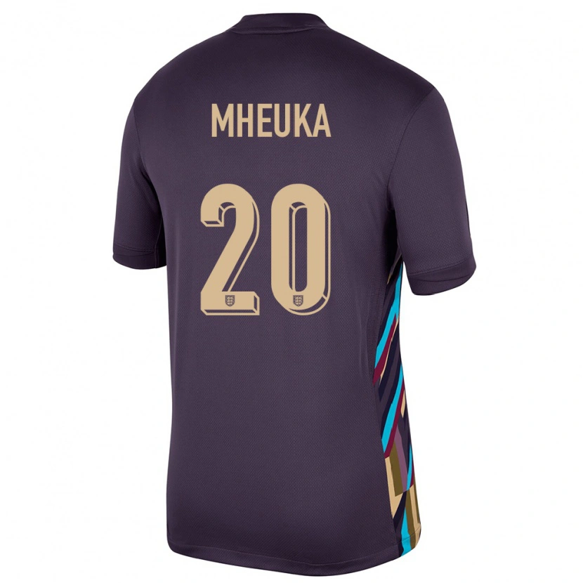 DanxenレディースイングランドShumaira Mheuka#20ダークレーズンアウェイシャツ24-26ジャージーユニフォーム