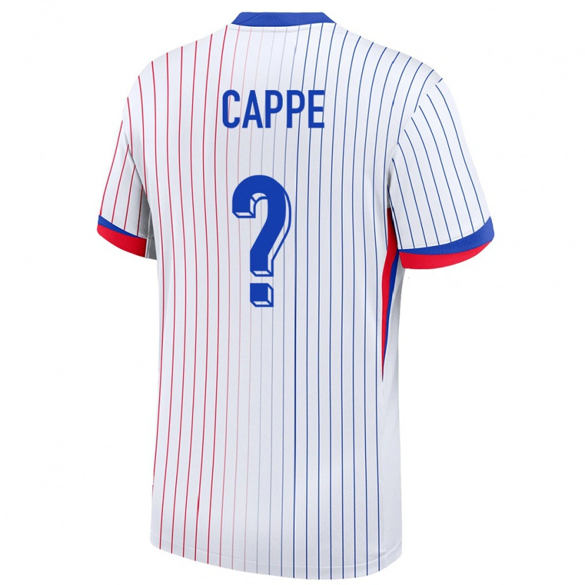 DanxenレディースフランスDjibril Cappe#0白アウェイシャツ24-26ジャージーユニフォーム