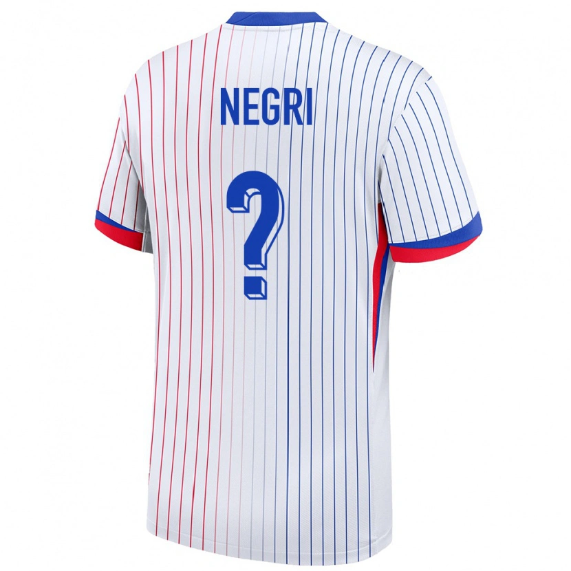DanxenレディースフランスKylian Negri#0白アウェイシャツ24-26ジャージーユニフォーム