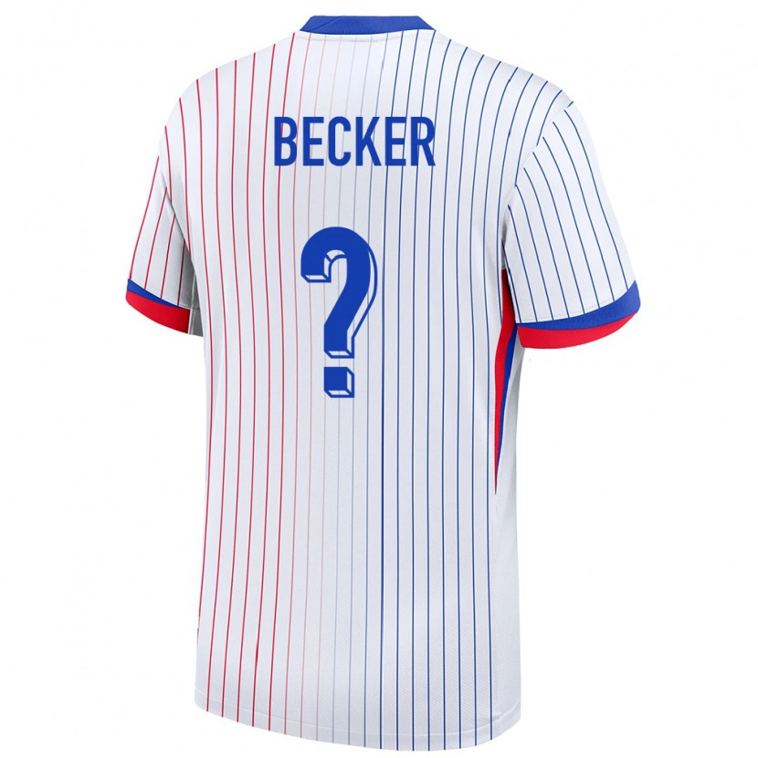 DanxenレディースフランスYoann Becker#0白アウェイシャツ24-26ジャージーユニフォーム