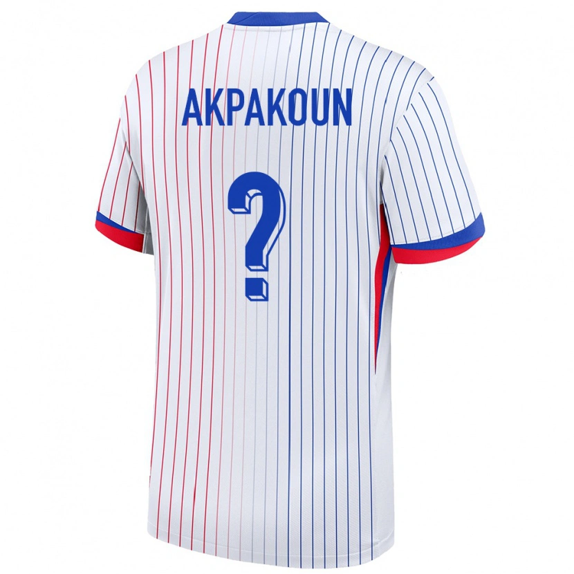 DanxenレディースフランスNoé Akpakoun#0白アウェイシャツ24-26ジャージーユニフォーム