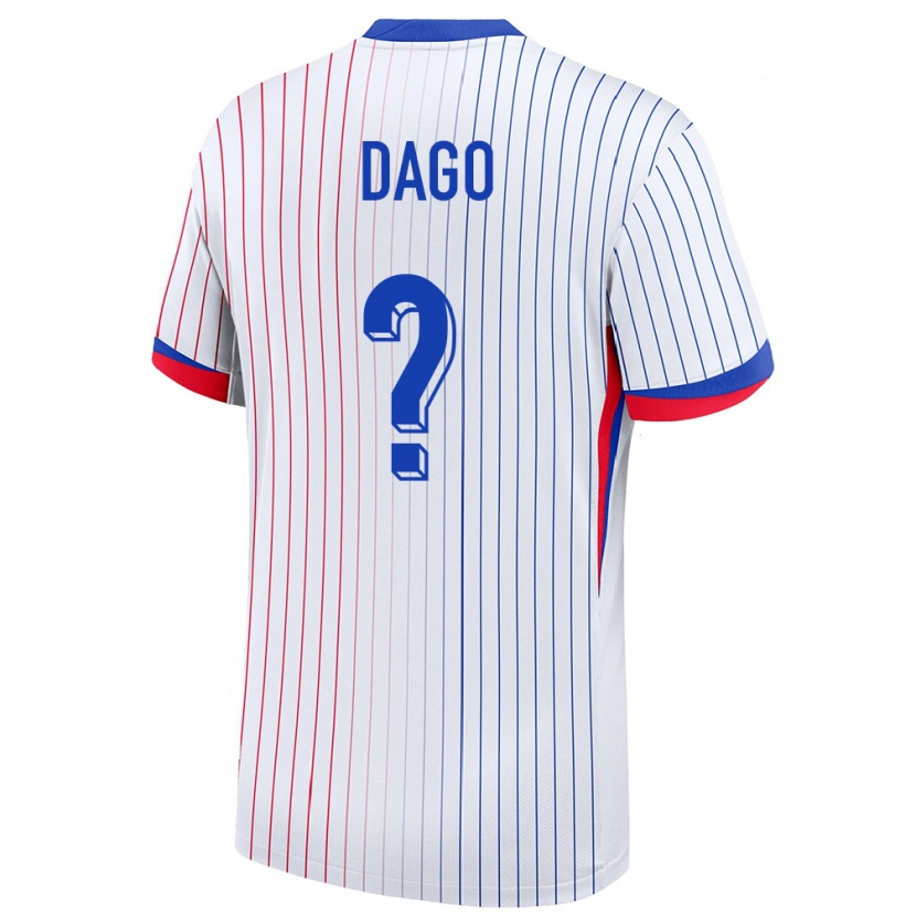 DanxenレディースフランスJoshua Dago#0白アウェイシャツ24-26ジャージーユニフォーム