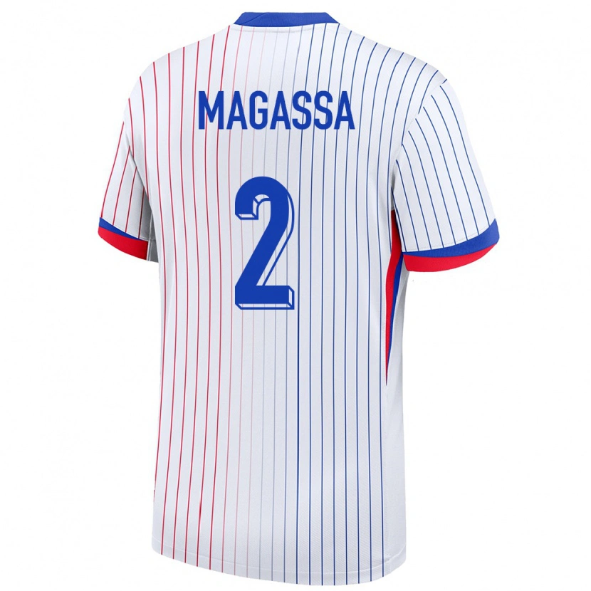 Danxenレディースフランススングトゥ・マガッサ#2白アウェイシャツ24-26ジャージーユニフォーム