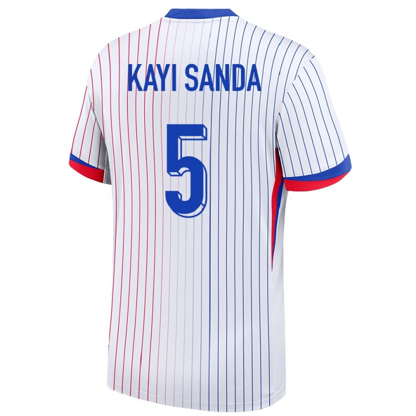 DanxenレディースフランスJoachim Kayi Sanda#5白アウェイシャツ24-26ジャージーユニフォーム
