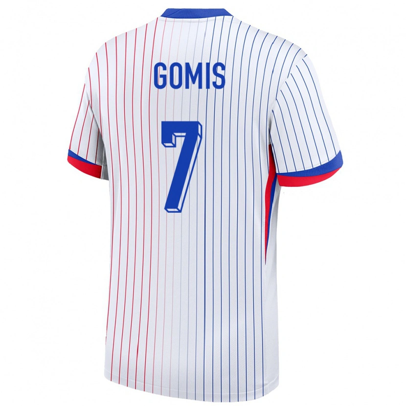 DanxenレディースフランスTidiam Gomis#7白アウェイシャツ24-26ジャージーユニフォーム