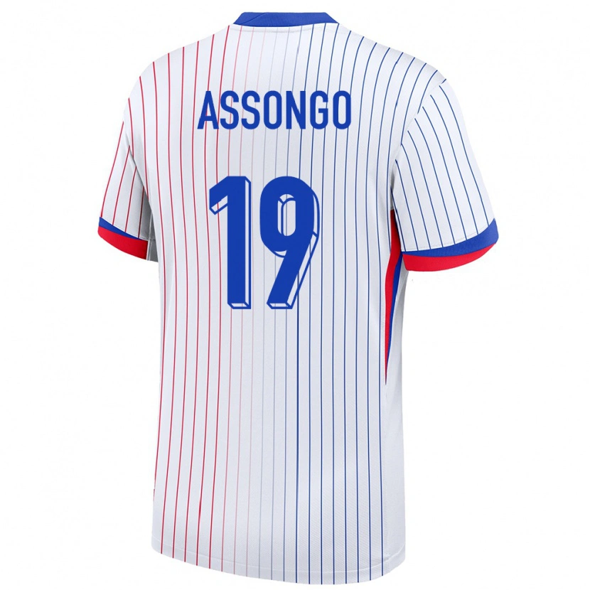 DanxenレディースフランスIlan Assongo#19白アウェイシャツ24-26ジャージーユニフォーム