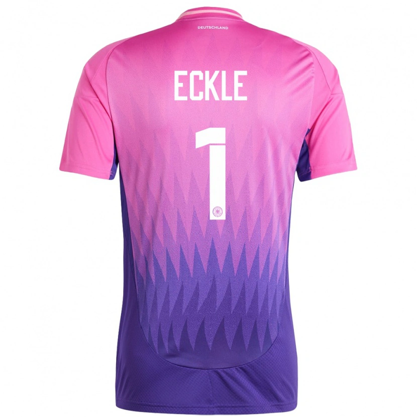 DanxenレディースドイツPhilipp Eckle#1ピンクパープルアウェイシャツ24-26ジャージーユニフォーム