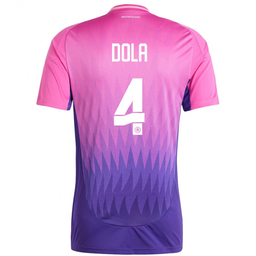 DanxenレディースドイツIgor Dola#4ピンクパープルアウェイシャツ24-26ジャージーユニフォーム