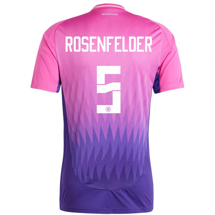 DanxenレディースドイツMax Rosenfelder#5ピンクパープルアウェイシャツ24-26ジャージーユニフォーム
