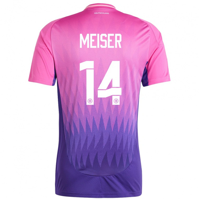 Danxenレディースドイツタイラー・ルイス・マイザー#14ピンクパープルアウェイシャツ24-26ジャージーユニフォーム