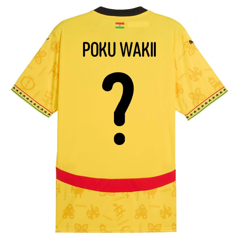 DanxenレディースガーナGodfred Poku Wakii#0イエローアウェイシャツ24-26ジャージーユニフォーム