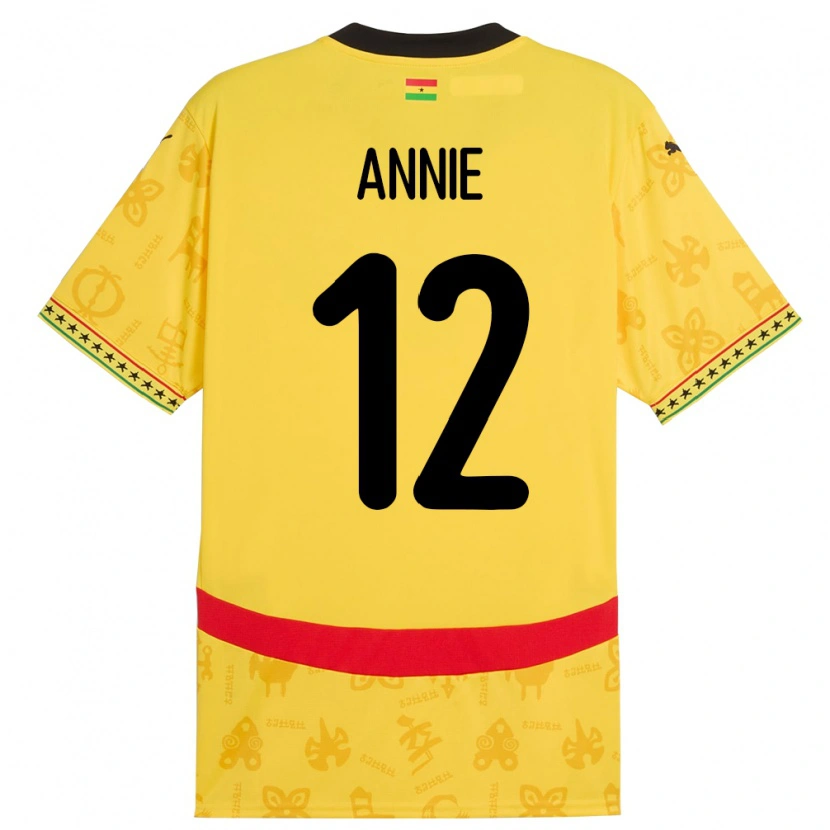 DanxenレディースガーナHenrietta Annie#12イエローアウェイシャツ24-26ジャージーユニフォーム