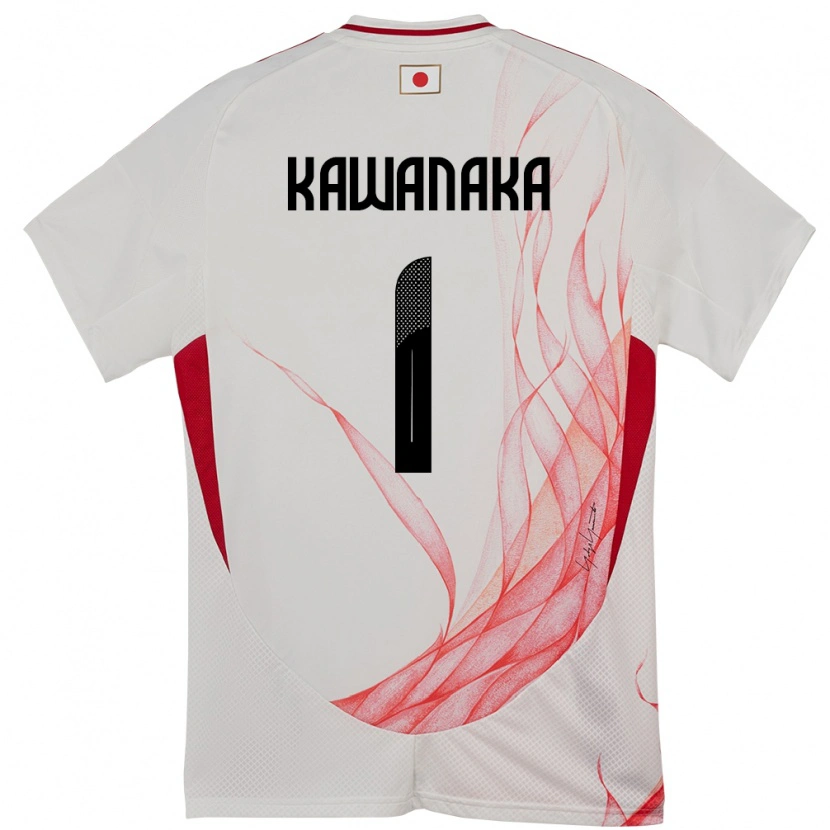 Danxenレディース日本Aoto Kawanaka#1ホワイトアウェイシャツ24-26ジャージーユニフォーム