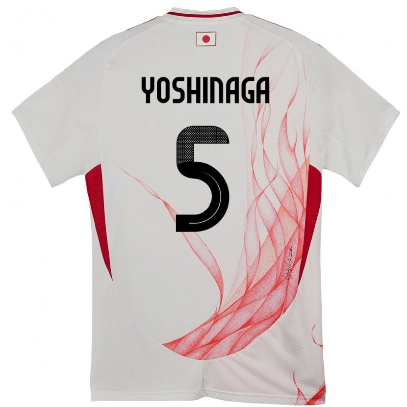 Danxenレディース日本吉永夢希#5ホワイトアウェイシャツ24-26ジャージーユニフォーム