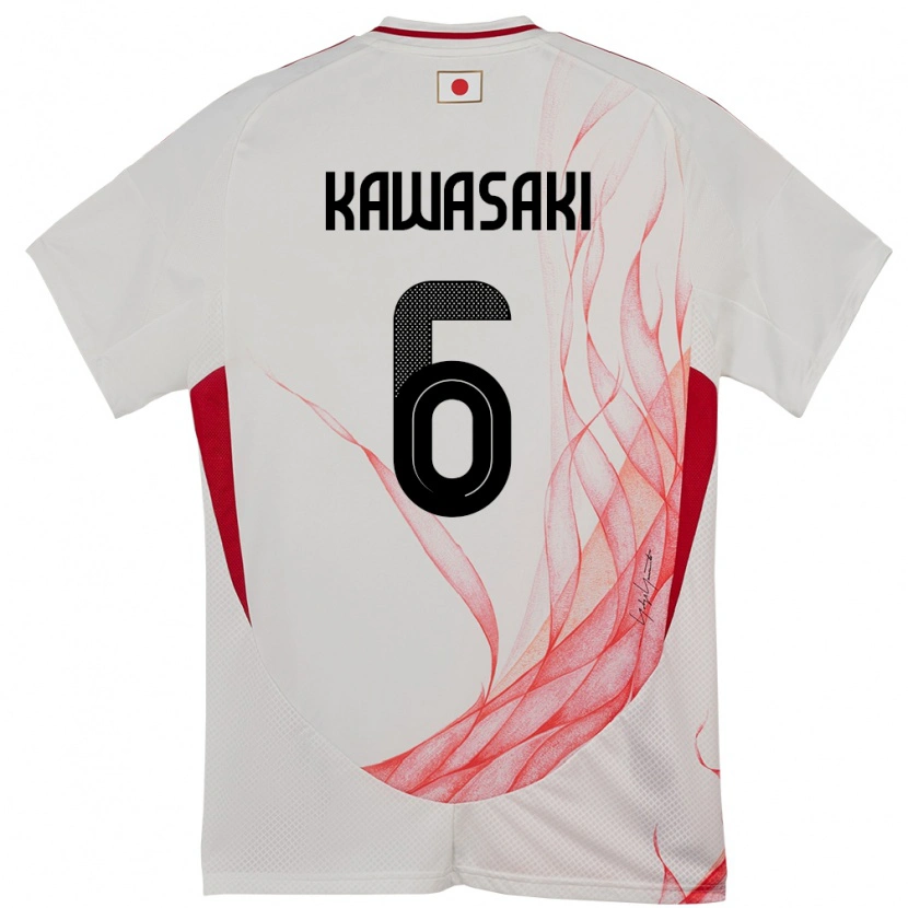 Danxenレディース日本川﨑颯太#6ホワイトアウェイシャツ24-26ジャージーユニフォーム