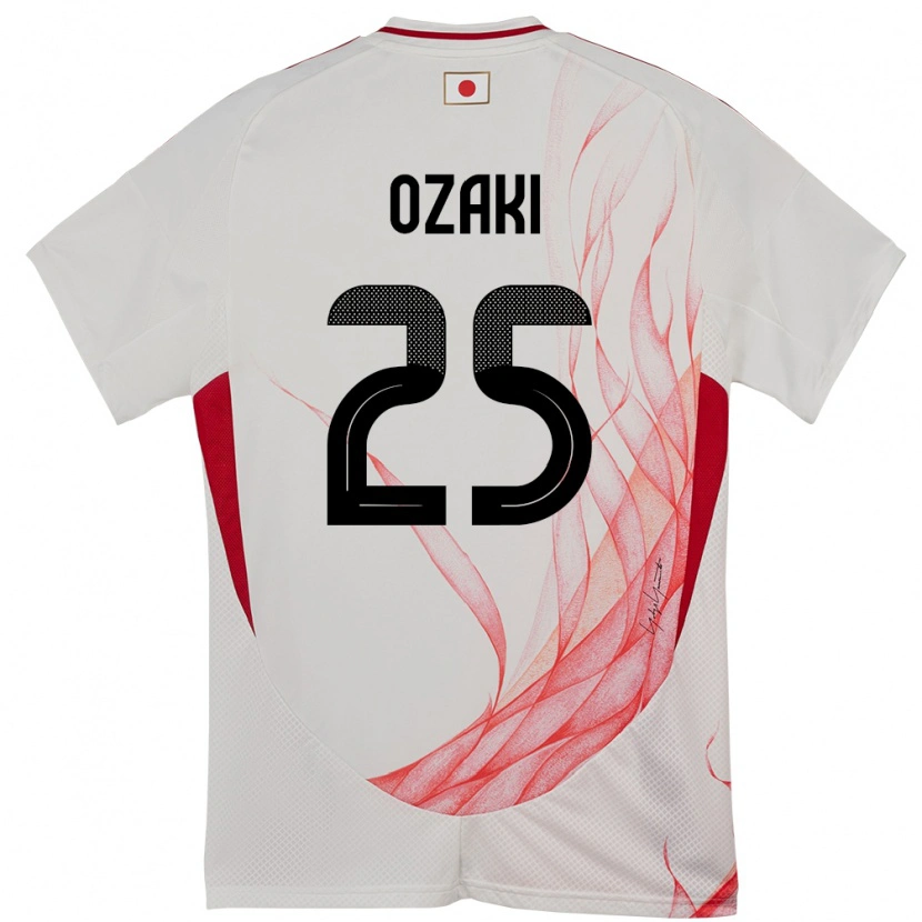 Danxenレディース日本Kairu Ozaki#25ホワイトアウェイシャツ24-26ジャージーユニフォーム