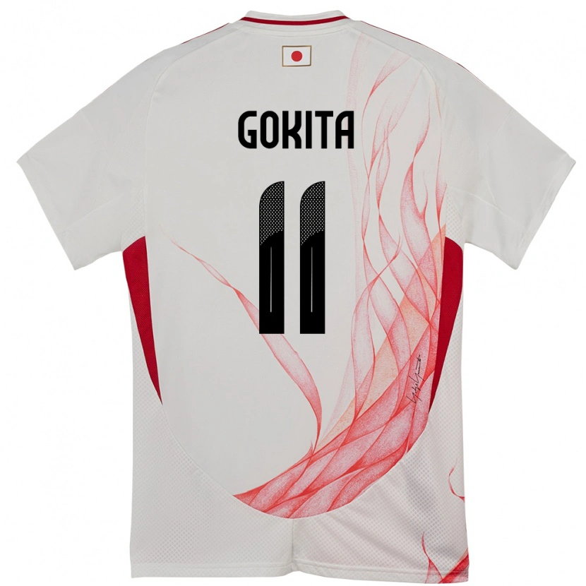Danxenレディース日本Kishin Gokita#11ホワイトアウェイシャツ24-26ジャージーユニフォーム
