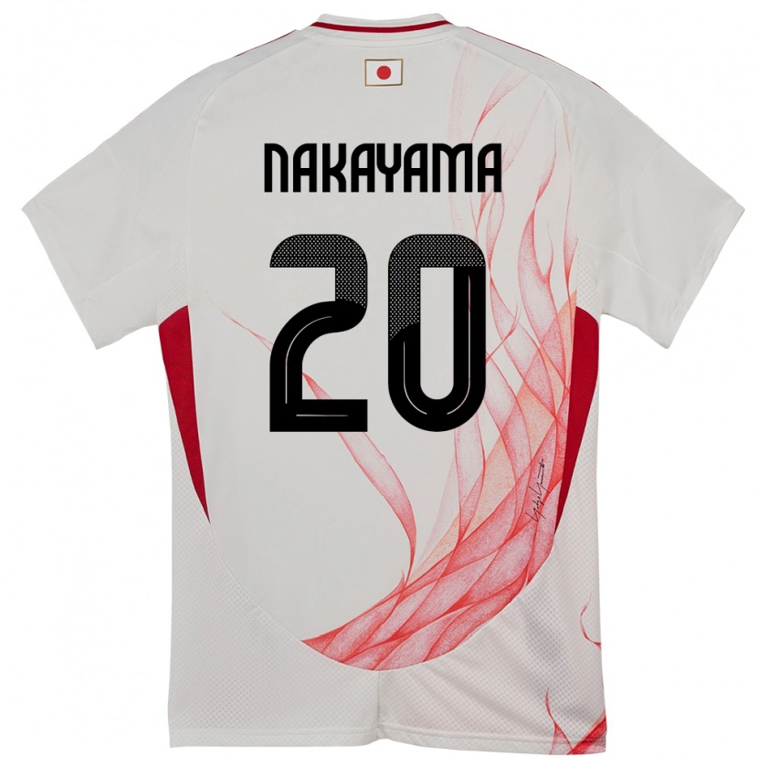 Danxenレディース日本中山 雄太#20ホワイトアウェイシャツ24-26ジャージーユニフォーム