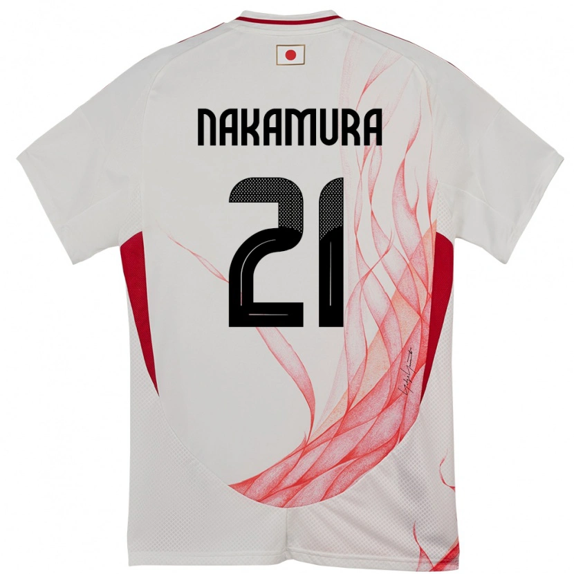 Danxenレディース日本中村仁郎#21ホワイトアウェイシャツ24-26ジャージーユニフォーム