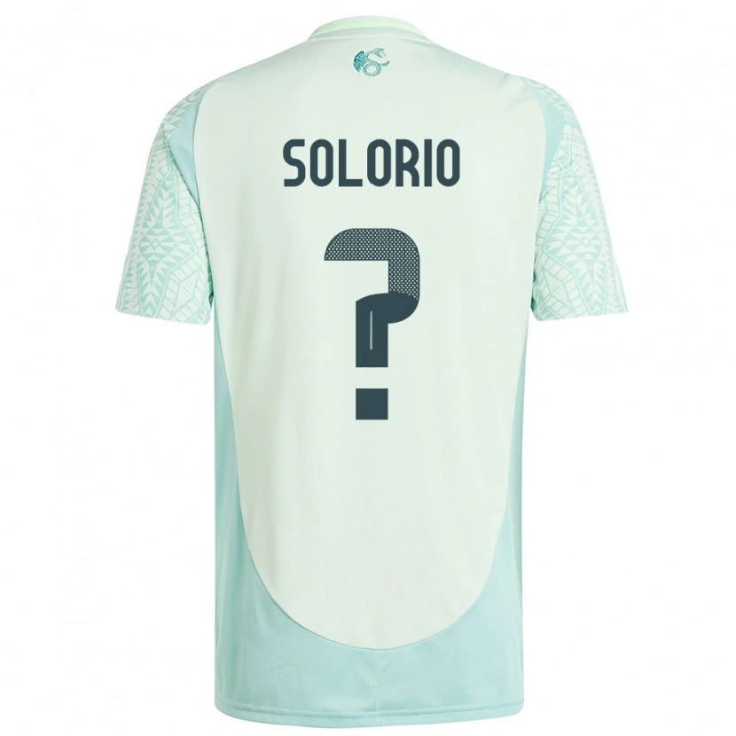 DanxenレディースメキシコKevin Solorio#0リネングリーンアウェイシャツ24-26ジャージーユニフォーム