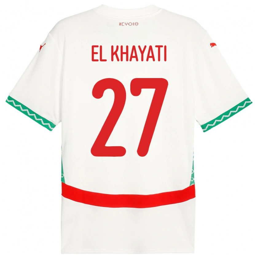 DanxenレディースモロッコAyoub El Khayati#27ホワイトアウェイシャツ24-26ジャージーユニフォーム