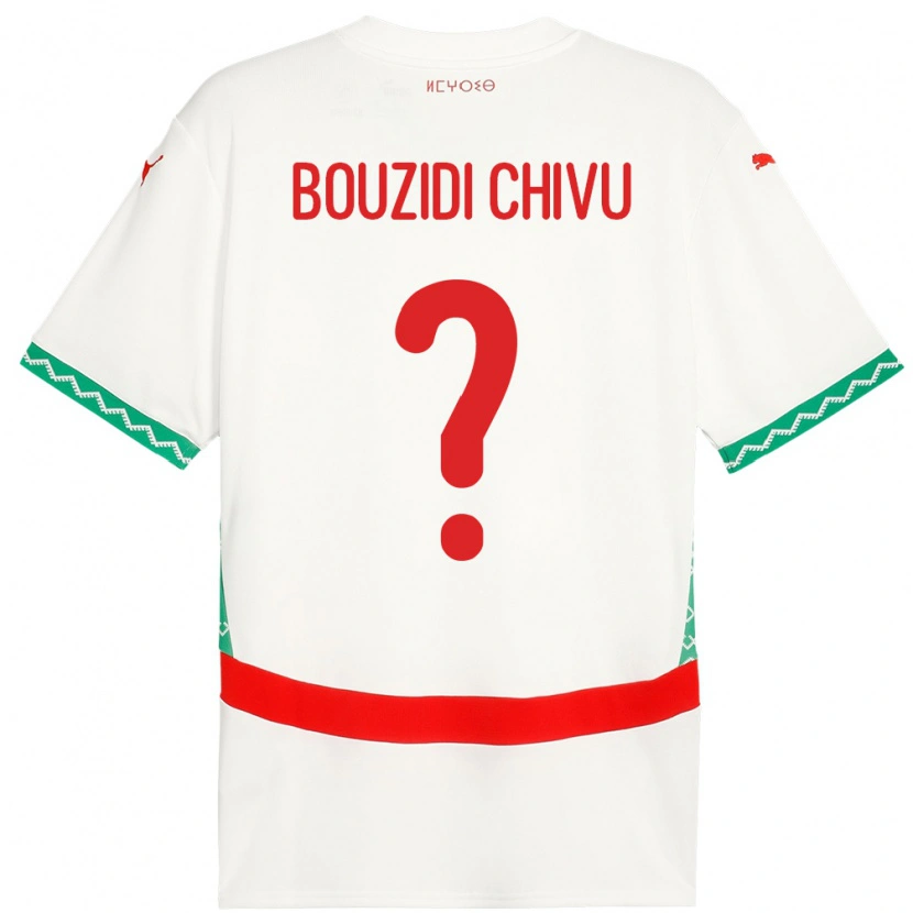 DanxenレディースモロッコRayan Bouzidi Chivu#0ホワイトアウェイシャツ24-26ジャージーユニフォーム