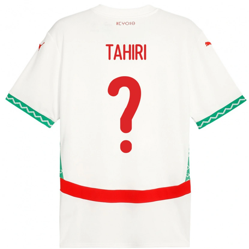 DanxenレディースモロッコAymen Tahiri#0ホワイトアウェイシャツ24-26ジャージーユニフォーム