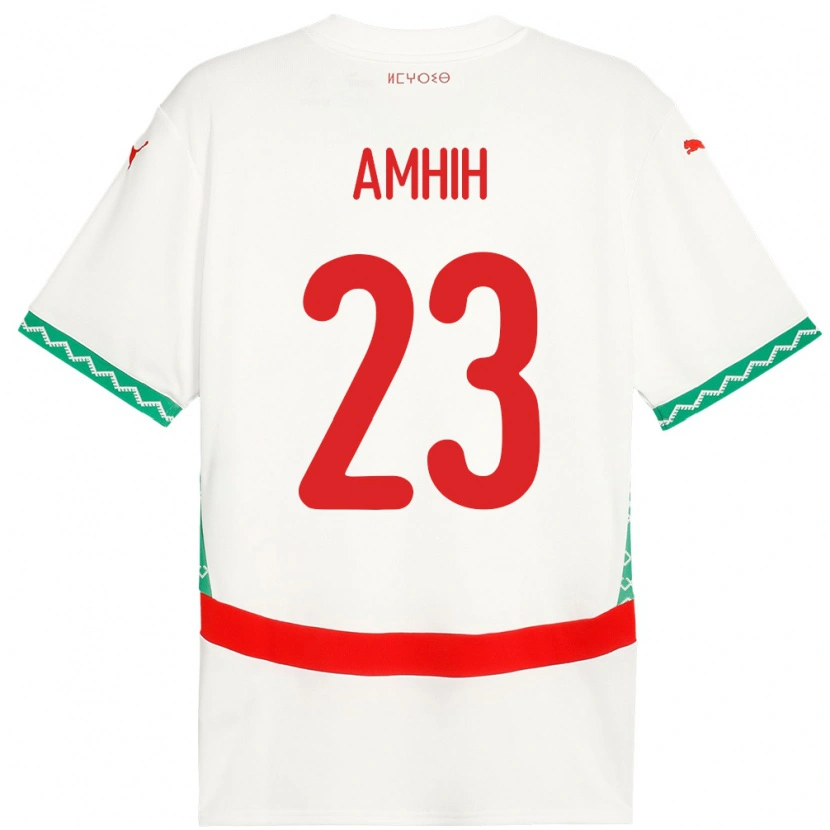 DanxenレディースモロッコYassine Amhih#23ホワイトアウェイシャツ24-26ジャージーユニフォーム