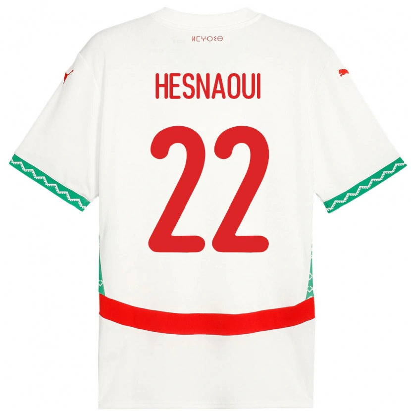 DanxenレディースモロッコHind Hesnaoui#22ホワイトアウェイシャツ24-26ジャージーユニフォーム