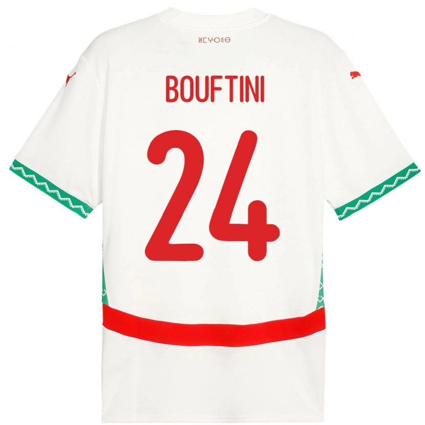 DanxenレディースモロッコSofia Bouftini#24ホワイトアウェイシャツ24-26ジャージーユニフォーム