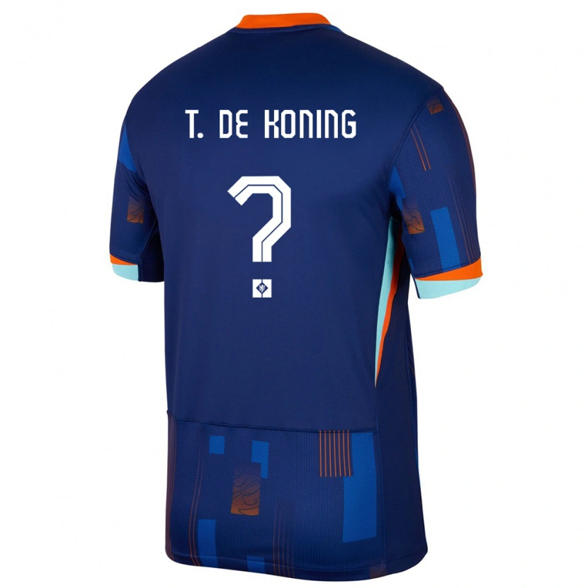 DanxenレディースオランダTim De Koning#0青アウェイシャツ24-26ジャージーユニフォーム
