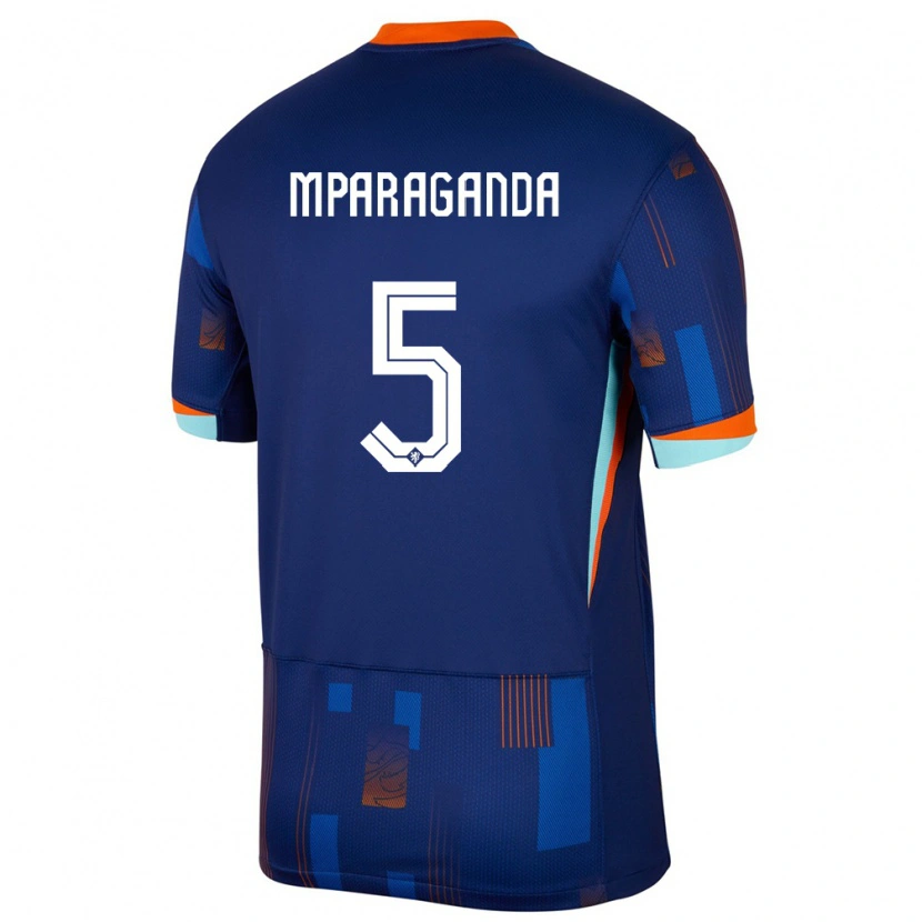 DanxenレディースオランダMatthew Mparaganda#5青アウェイシャツ24-26ジャージーユニフォーム