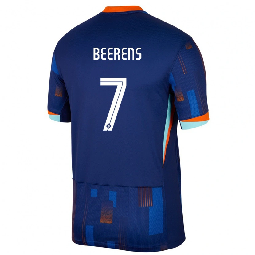 DanxenレディースオランダJairo Beerens#7青アウェイシャツ24-26ジャージーユニフォーム