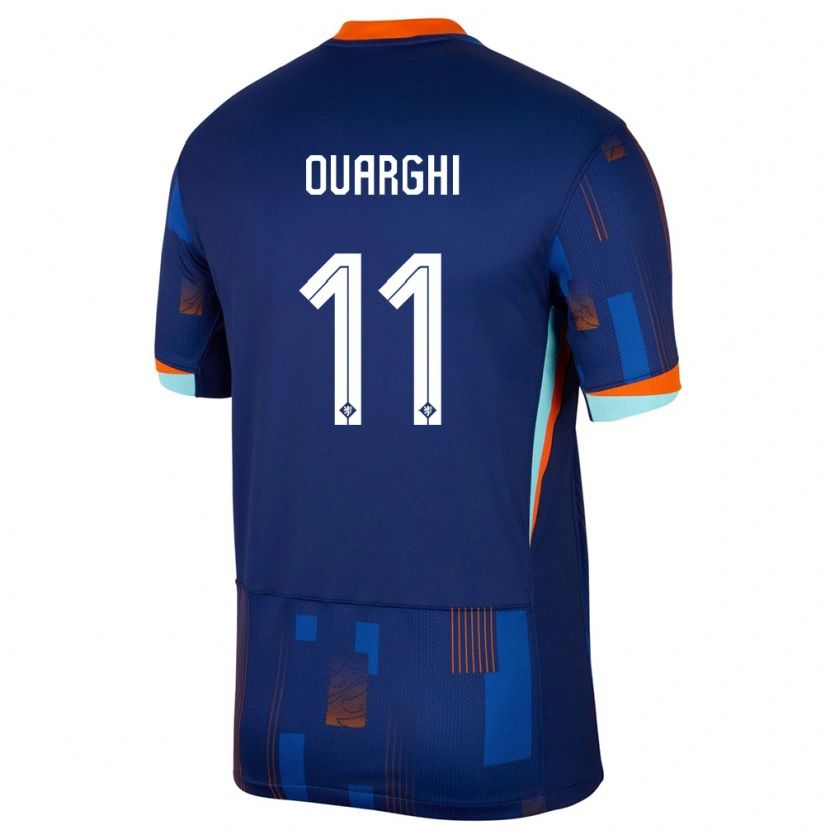 DanxenレディースオランダAyoub Ouarghi#11青アウェイシャツ24-26ジャージーユニフォーム