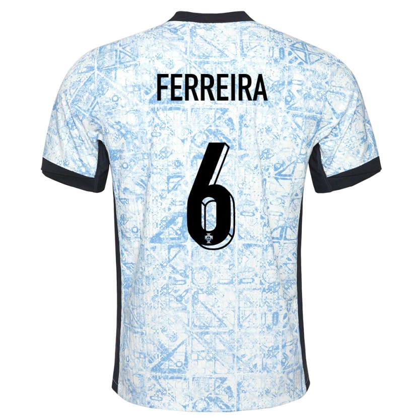 DanxenレディースポルトガルMartim Ferreira#6クリームブルーアウェイシャツ24-26ジャージーユニフォーム