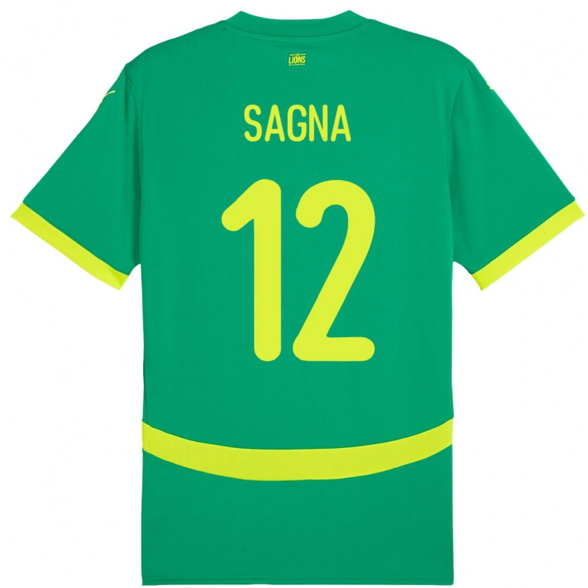 DanxenレディースセネガルSafietou Sagna#12グリーンアウェイシャツ24-26ジャージーユニフォーム