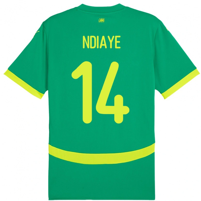 DanxenレディースセネガルSalimata Ndiaye#14グリーンアウェイシャツ24-26ジャージーユニフォーム