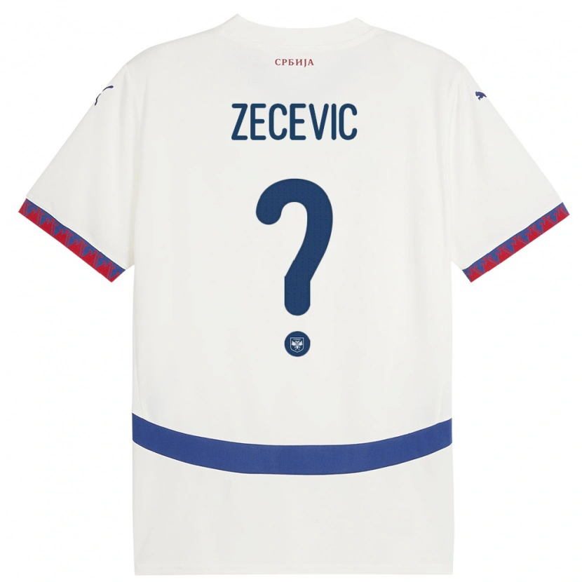 DanxenレディースセルビアNikola Zecevic#0白アウェイシャツ24-26ジャージーユニフォーム