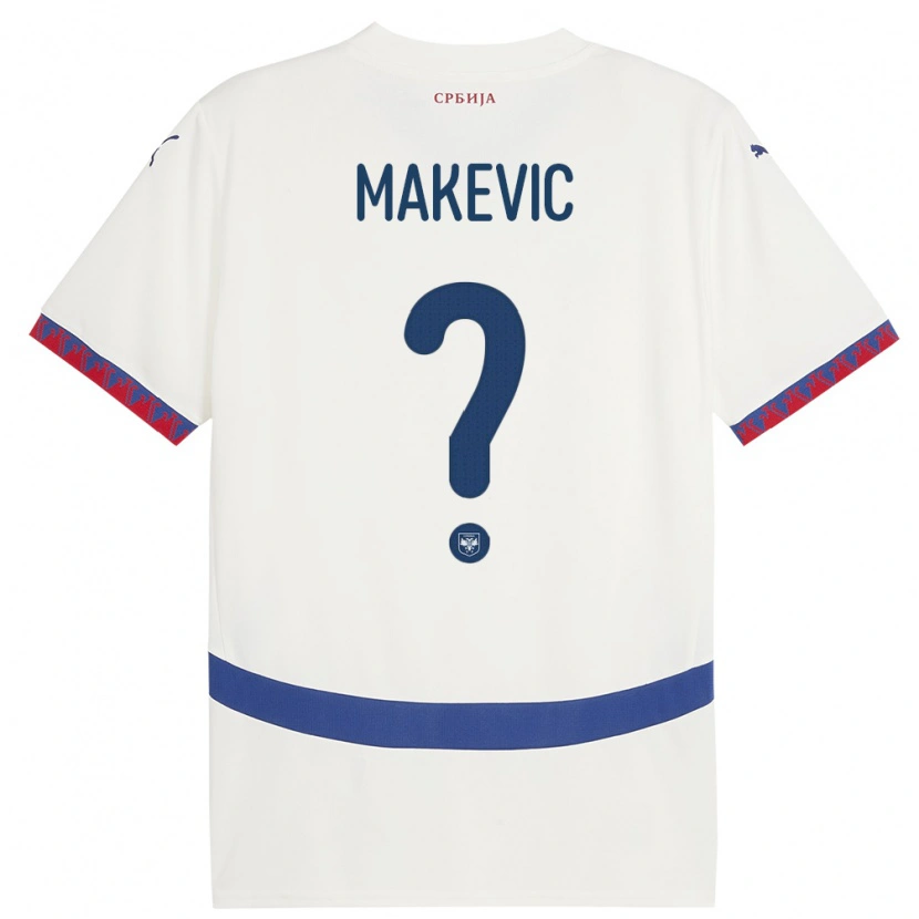 DanxenレディースセルビアDusan Makevic#0白アウェイシャツ24-26ジャージーユニフォーム