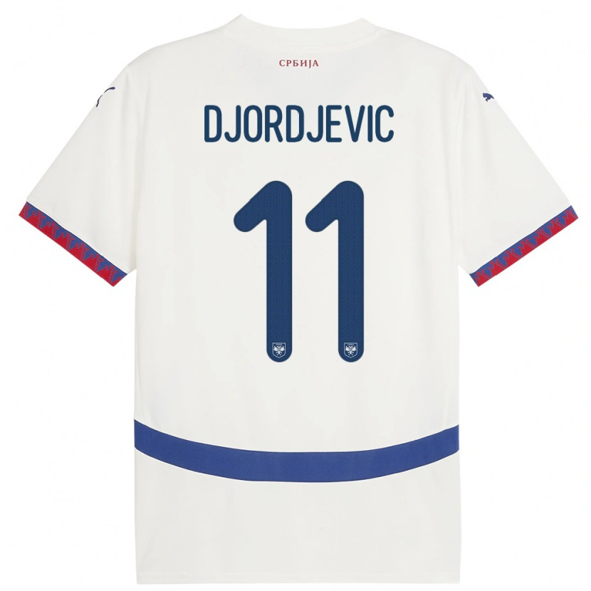 Danxenレディースセルビアウロシュ・ジュルジェヴィッチ#11白アウェイシャツ24-26ジャージーユニフォーム