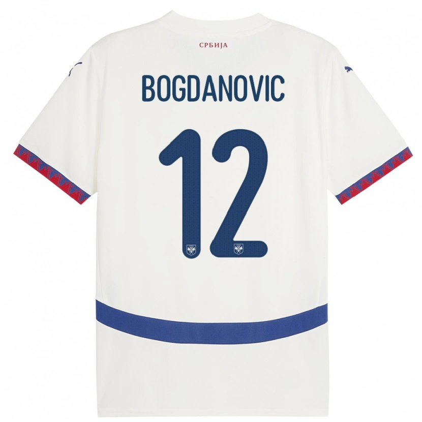 DanxenレディースセルビアBogdan Bogdanovic#12白アウェイシャツ24-26ジャージーユニフォーム