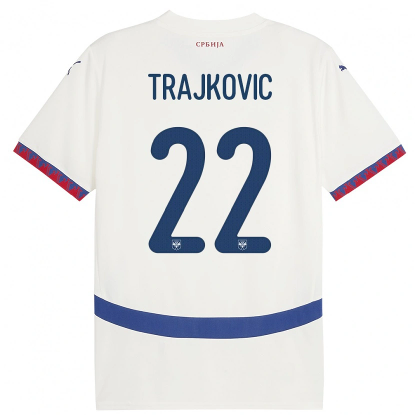 DanxenレディースセルビアAleksa Trajkovic#22白アウェイシャツ24-26ジャージーユニフォーム
