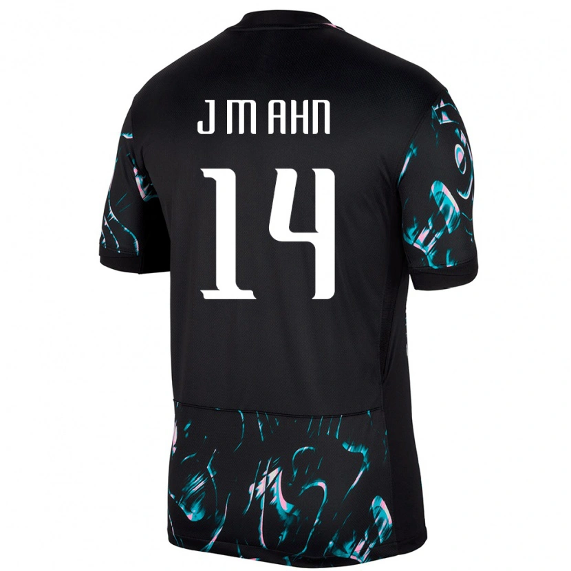Danxenレディース韓国Ahn Ji Man#14ブラックアウェイシャツ24-26ジャージーユニフォーム