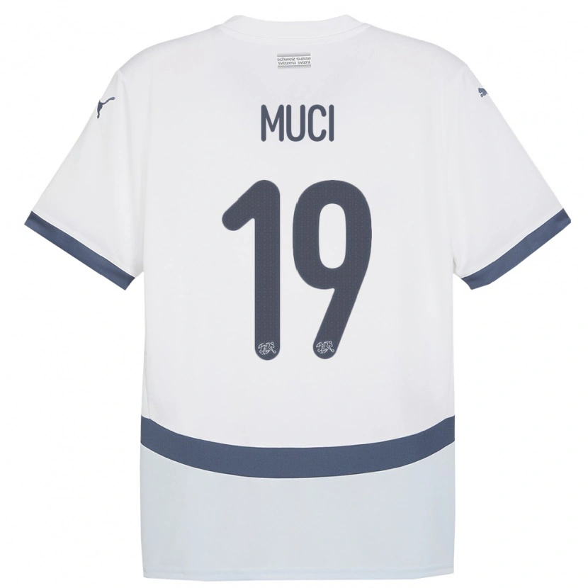 DanxenレディーススイスNikolas Muci#19白アウェイシャツ24-26ジャージーユニフォーム
