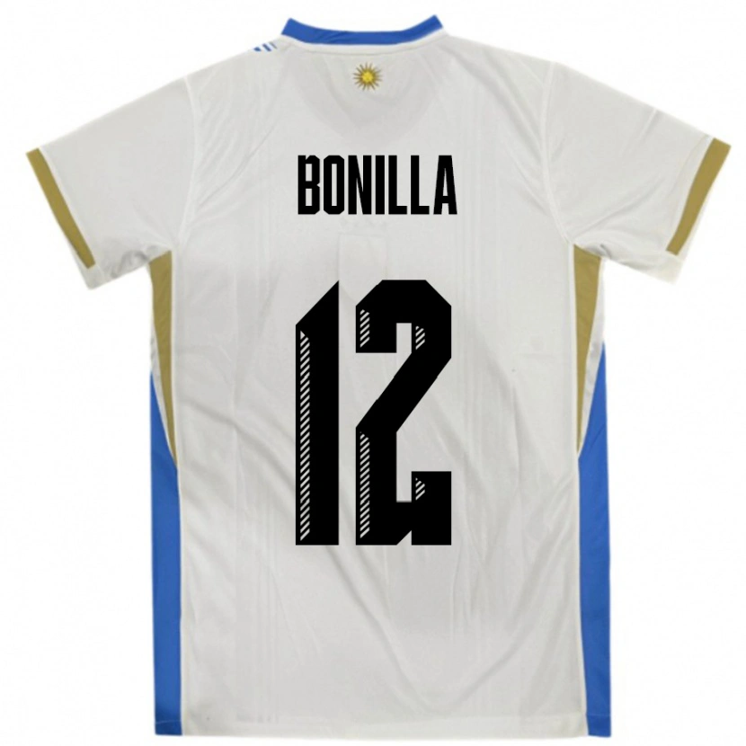 DanxenレディースウルグアイFederico Bonilla#12ホワイトブルーアウェイシャツ24-26ジャージーユニフォーム