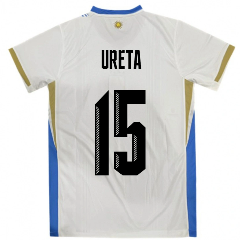 DanxenレディースウルグアイMateo Ureta#15ホワイトブルーアウェイシャツ24-26ジャージーユニフォーム