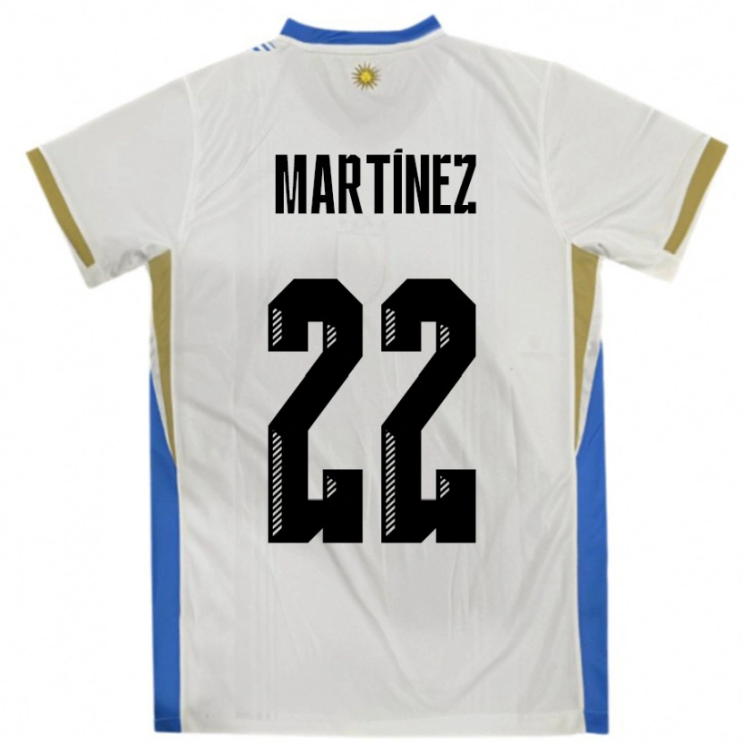 DanxenレディースウルグアイFredy Martínez#22ホワイトブルーアウェイシャツ24-26ジャージーユニフォーム